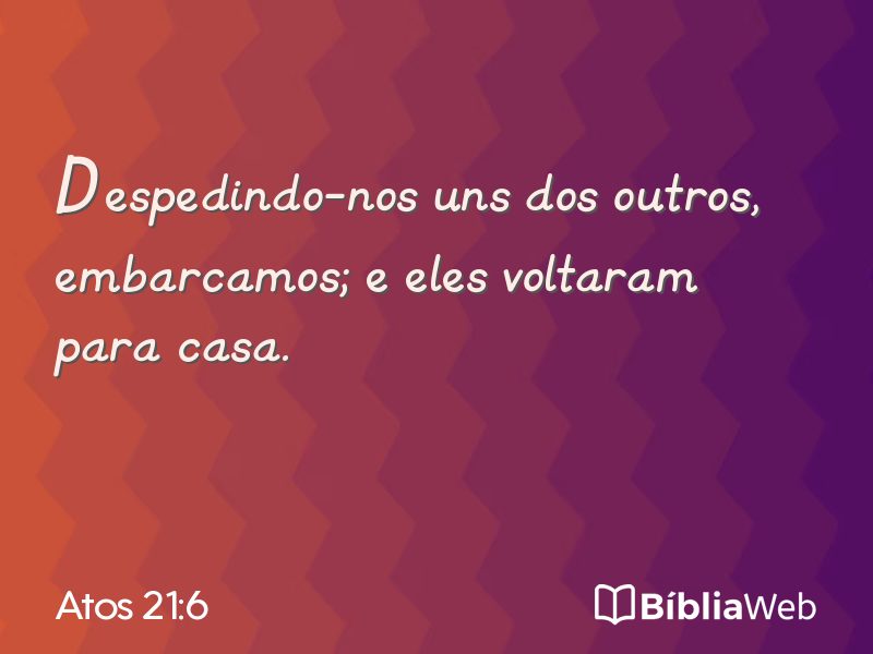 Atos 21:6 em imagem para compartilhar