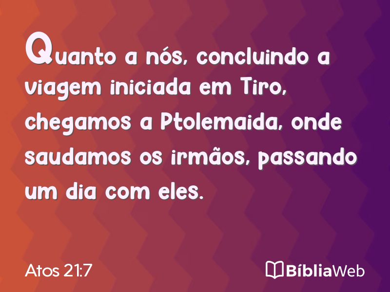 Atos 21:7 em imagem para compartilhar