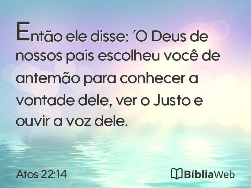 Atos 22:14 em imagem para compartilhar