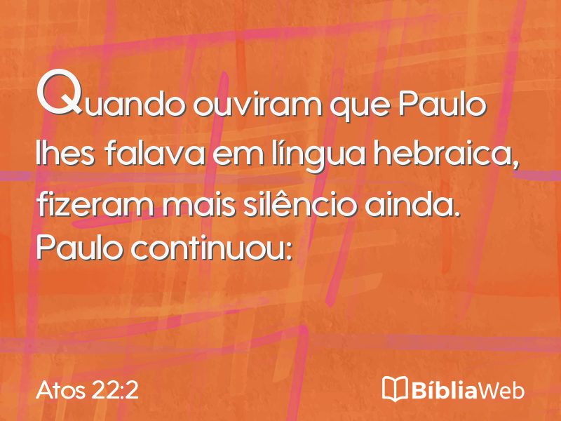 Atos 22:2 em imagem para compartilhar
