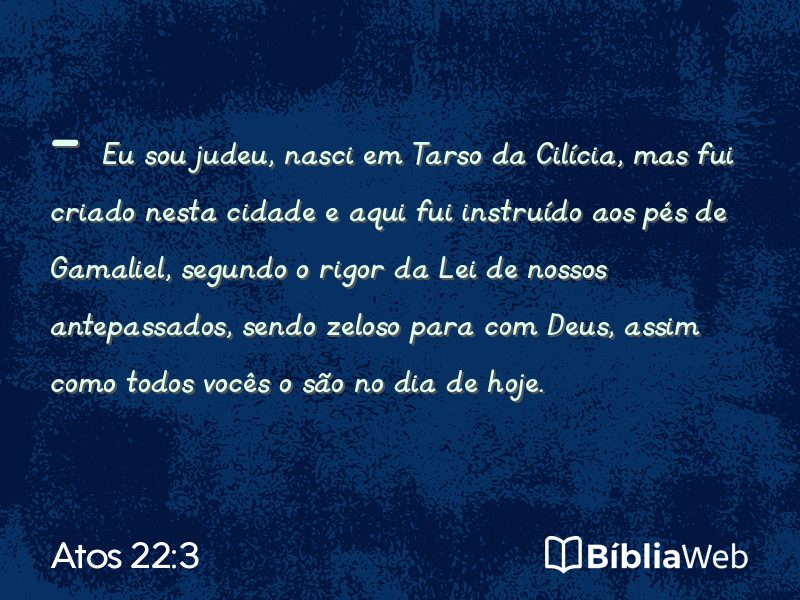Atos 22:3 em imagem para compartilhar