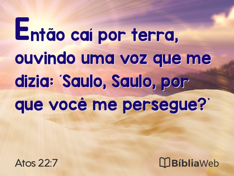 Atos 22:7 em imagem para compartilhar