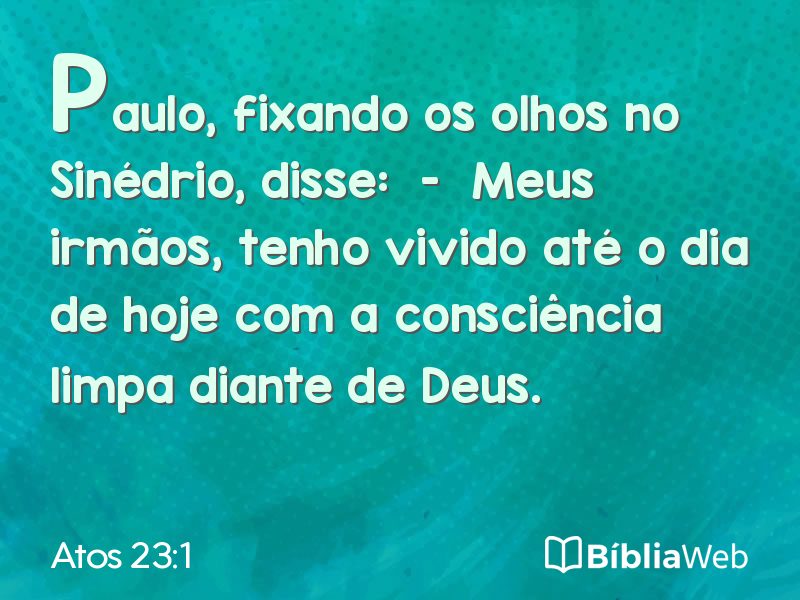 Atos 23:1 em imagem para compartilhar