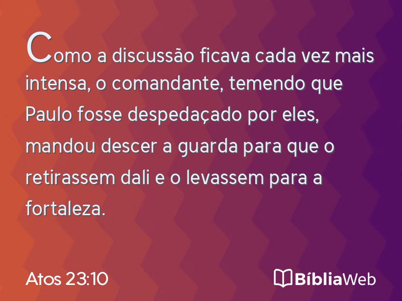 Atos 23:10 em imagem para compartilhar