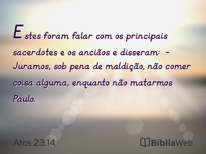 Atos 23:14 em imagem para compartilhar
