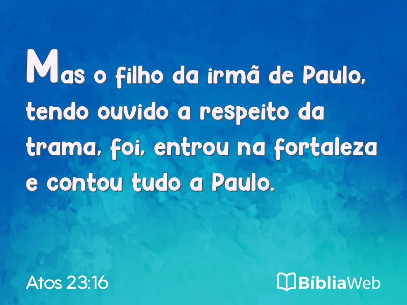 Atos 23:16 em imagem para compartilhar
