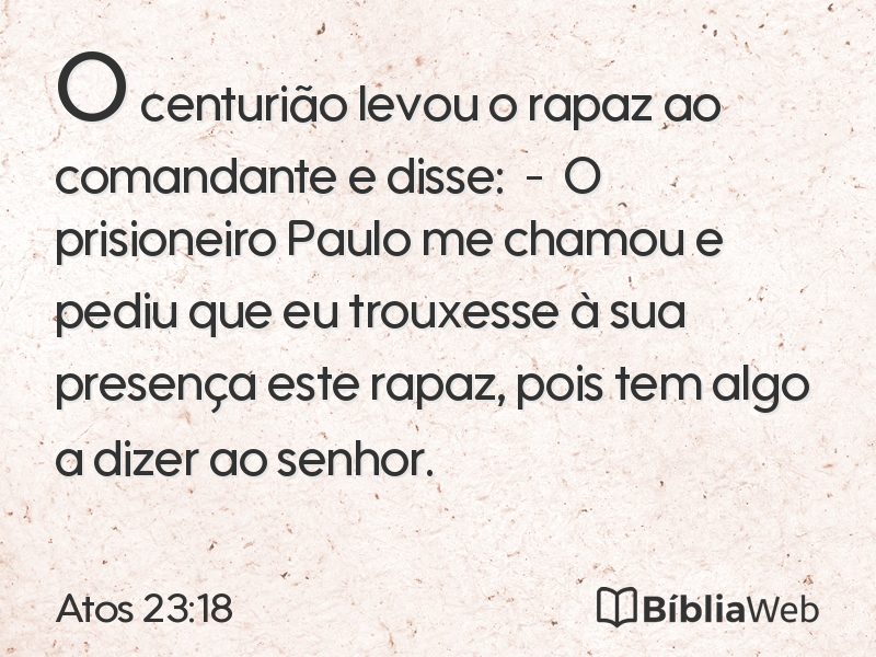 Atos 23:18 em imagem para compartilhar
