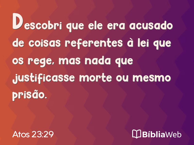 Atos 23:29 em imagem para compartilhar