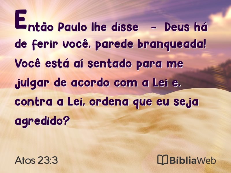 Atos 23:3 em imagem para compartilhar
