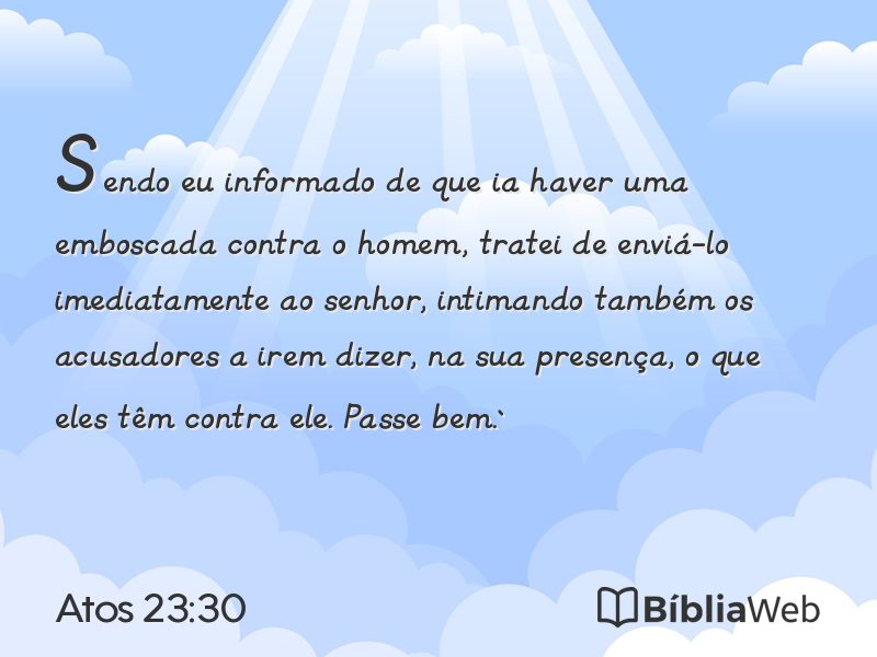 Atos 23:30 em imagem para compartilhar