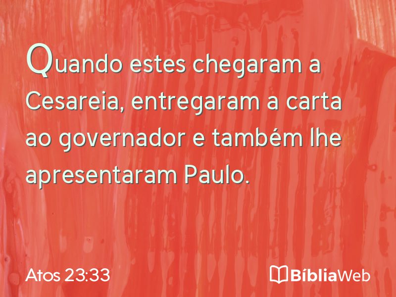 Atos 23:33 em imagem para compartilhar
