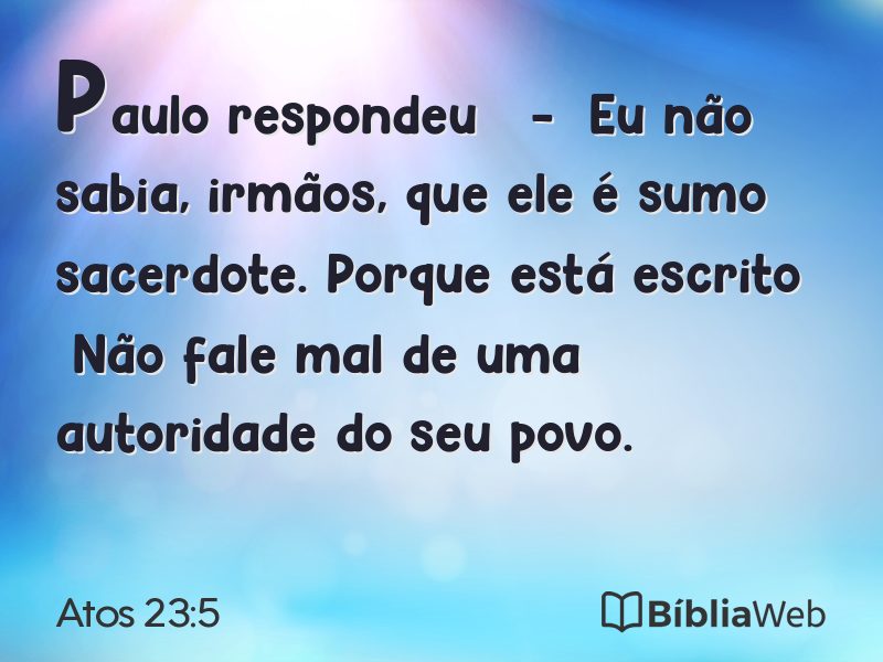 Atos 23:5 em imagem para compartilhar