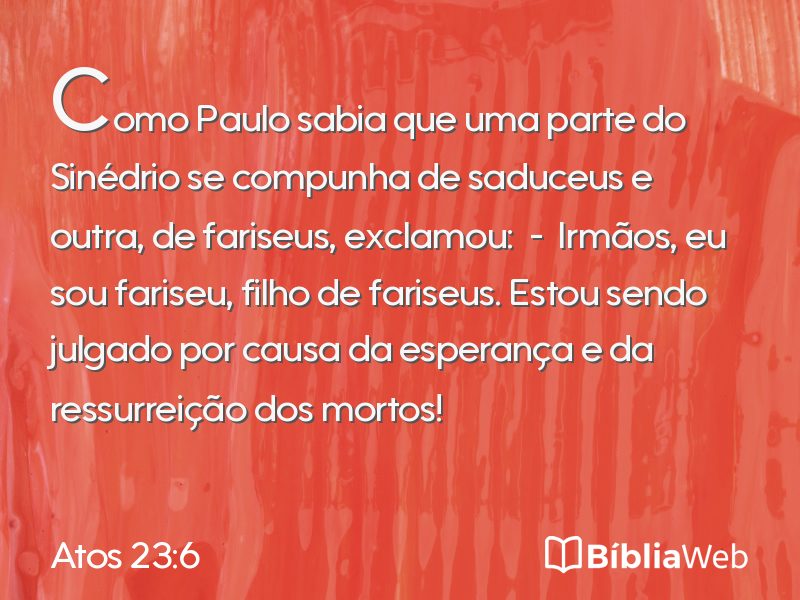 Atos 23:6 em imagem para compartilhar
