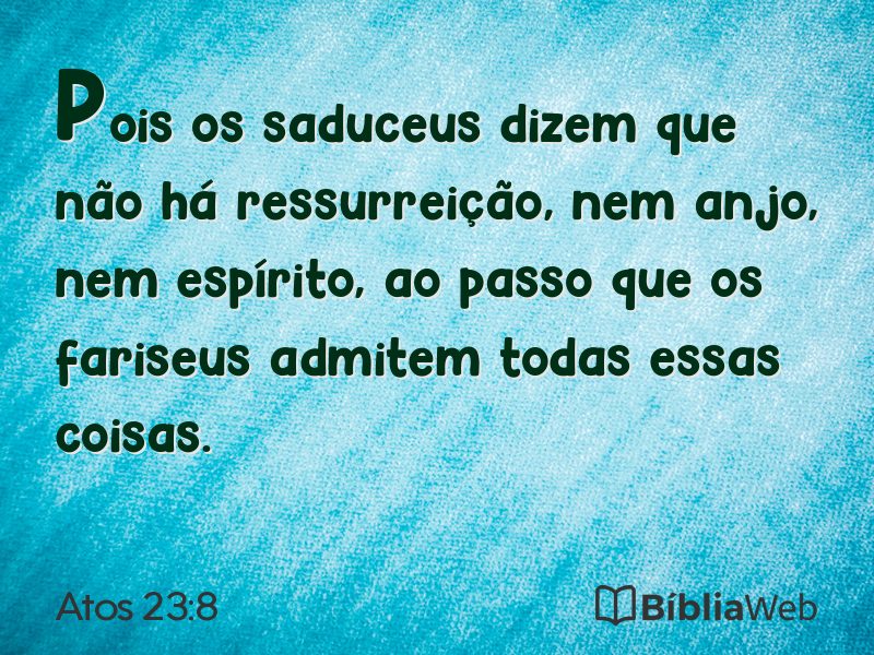 Atos 23:8 em imagem para compartilhar