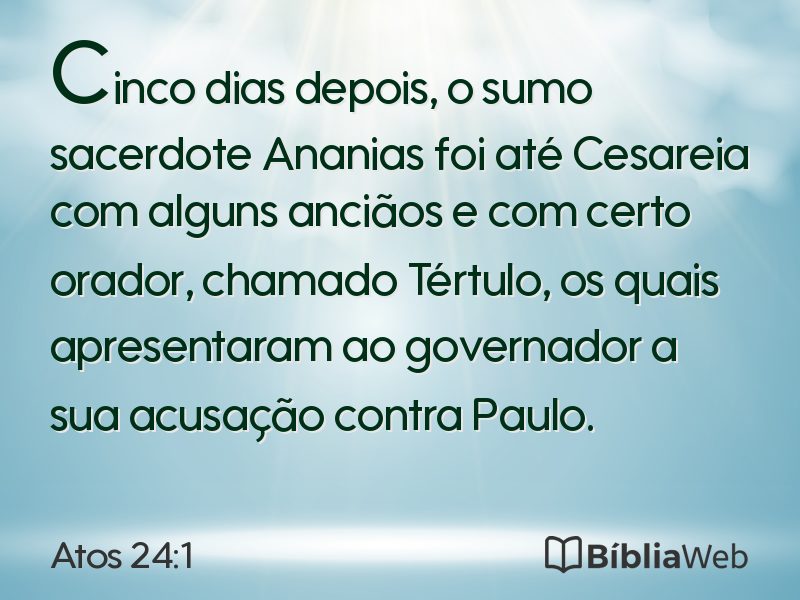 Atos 24:1 em imagem para compartilhar