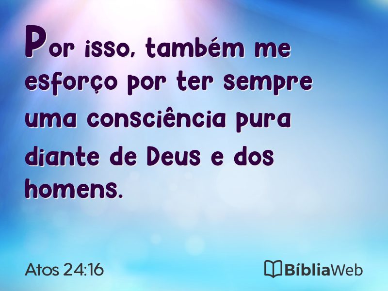 Atos 24:16 em imagem para compartilhar