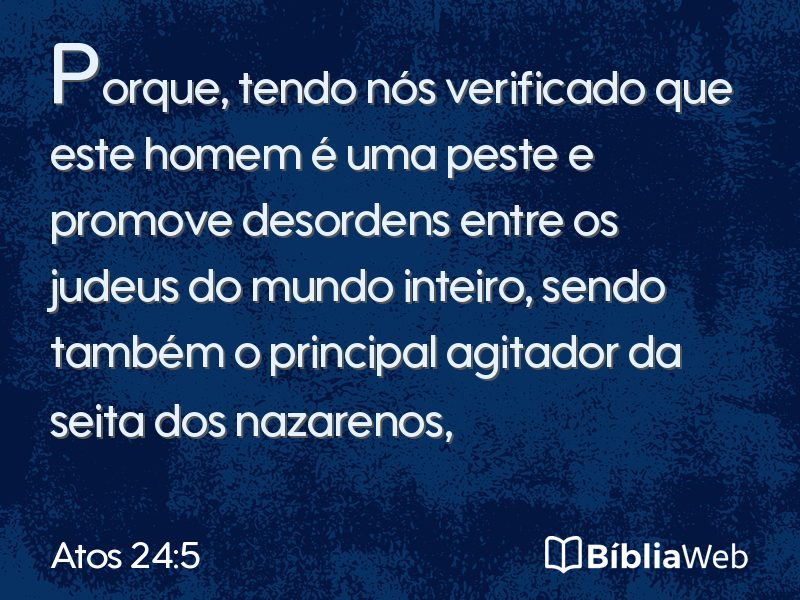 Atos 24:5 em imagem para compartilhar