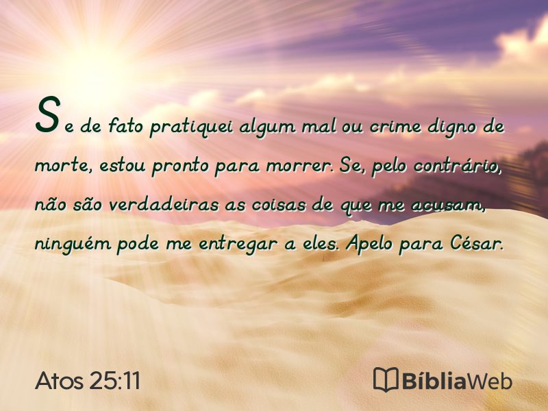 Atos 25:11 em imagem para compartilhar