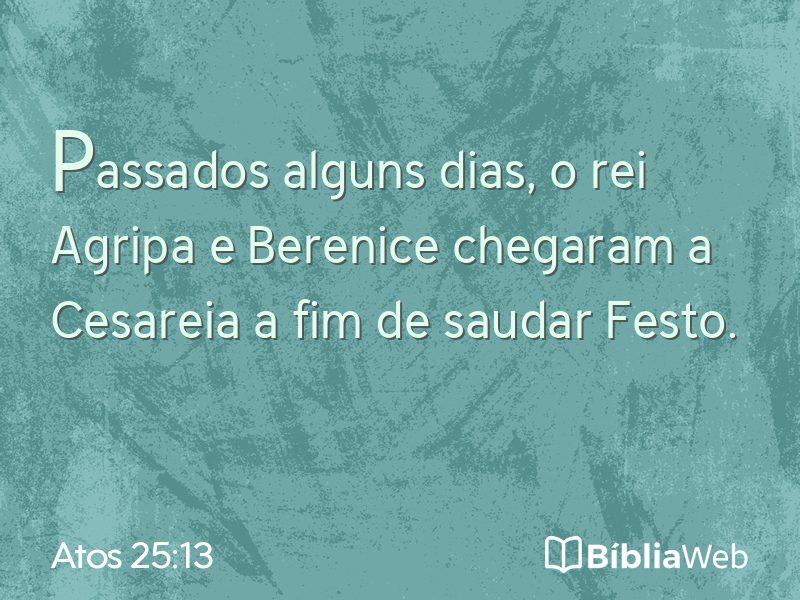 Atos 25:13 em imagem para compartilhar