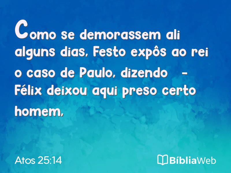 Atos 25:14 em imagem para compartilhar