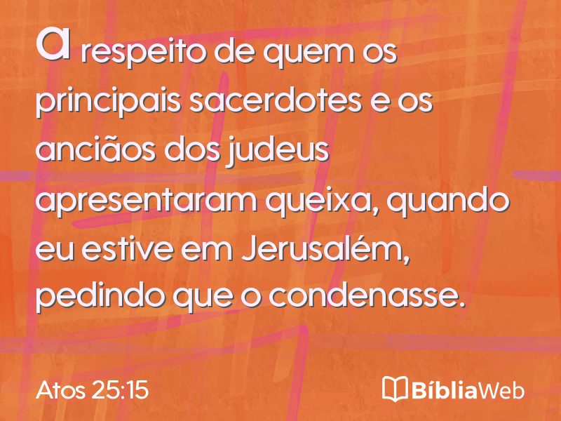 Atos 25:15 em imagem para compartilhar