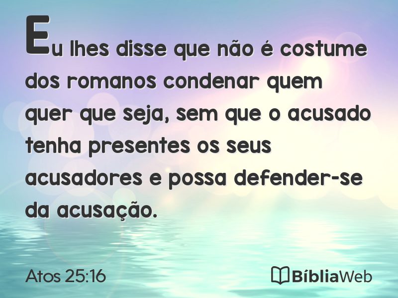 Atos 25:16 em imagem para compartilhar