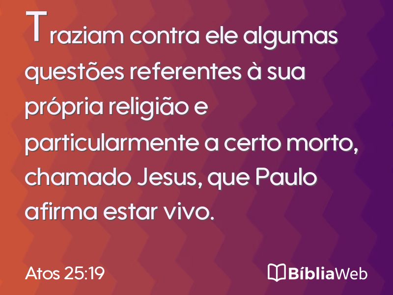 Atos 25:19 em imagem para compartilhar