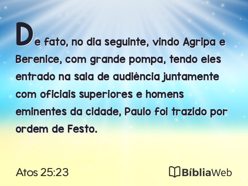 Atos 25:23 em imagem para compartilhar