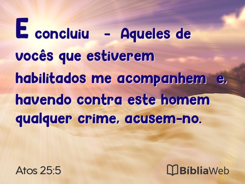 Atos 25:5 em imagem para compartilhar