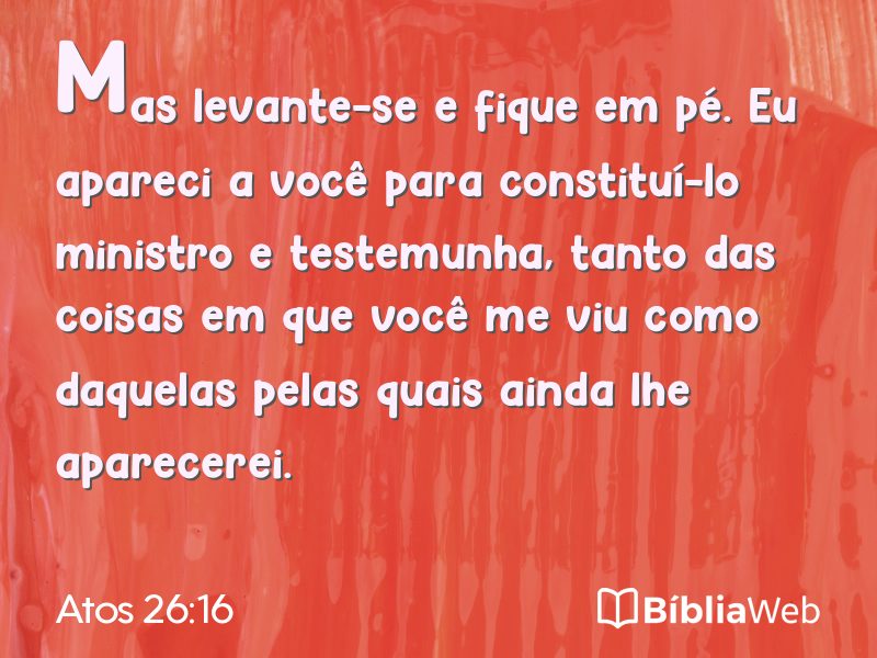 Atos 26:16 em imagem para compartilhar