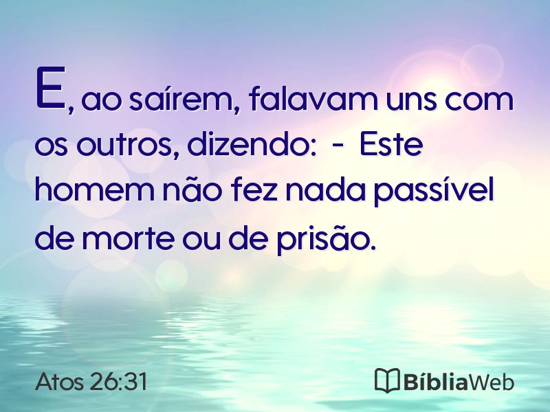 Atos 26:31 em imagem para compartilhar