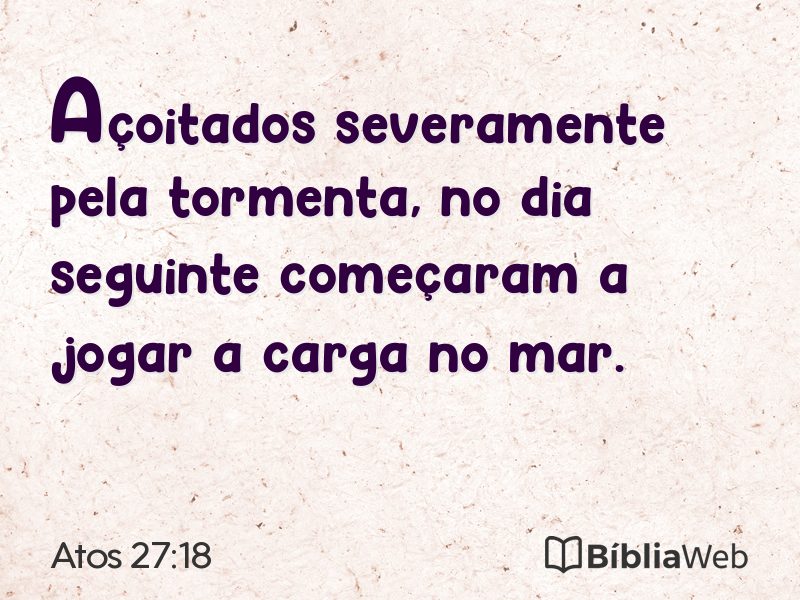 Atos 27:18 em imagem para compartilhar