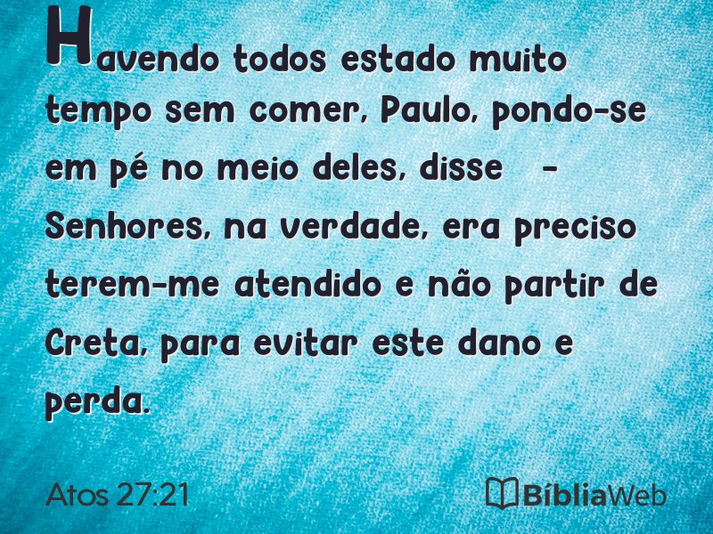 Atos 27:21 em imagem para compartilhar