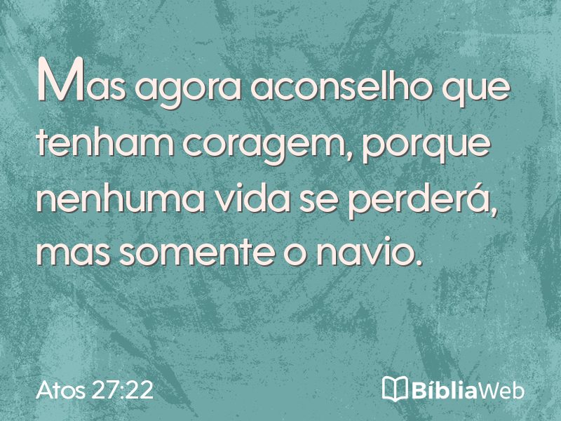 Atos 27:22 em imagem para compartilhar