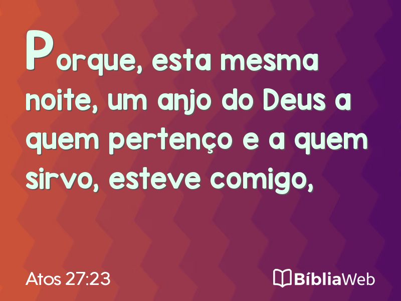 Atos 27:23 em imagem para compartilhar