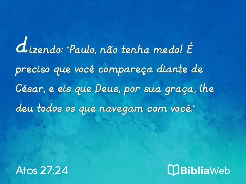Atos 27:24 em imagem para compartilhar