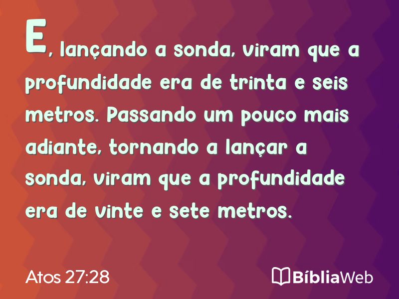 Atos 27:28 em imagem para compartilhar