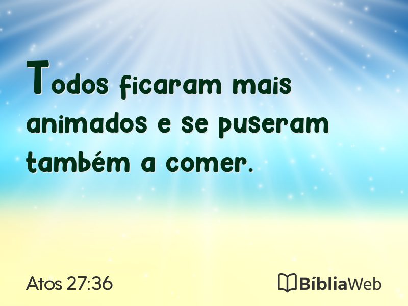 Atos 27:36 em imagem para compartilhar