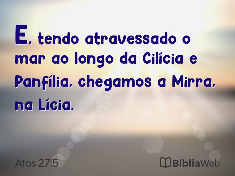 Atos 27:5 em imagem para compartilhar