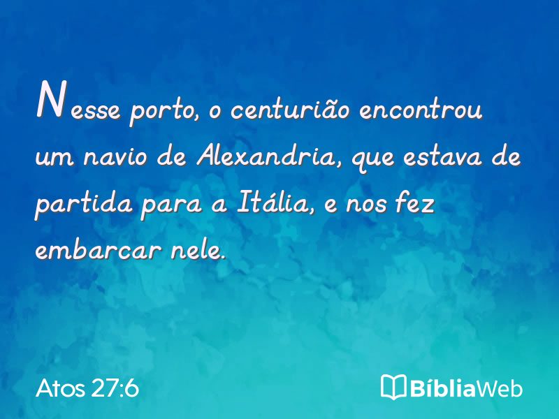Atos 27:6 em imagem para compartilhar