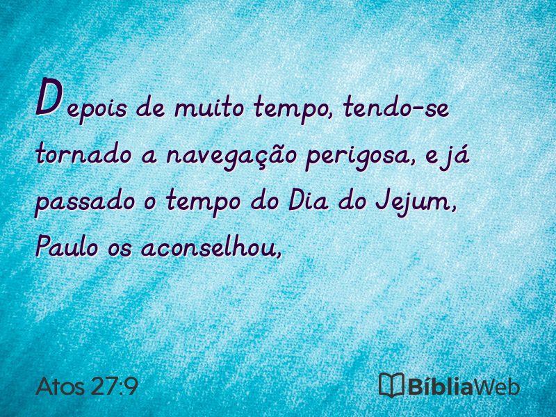 Atos 27:9 em imagem para compartilhar