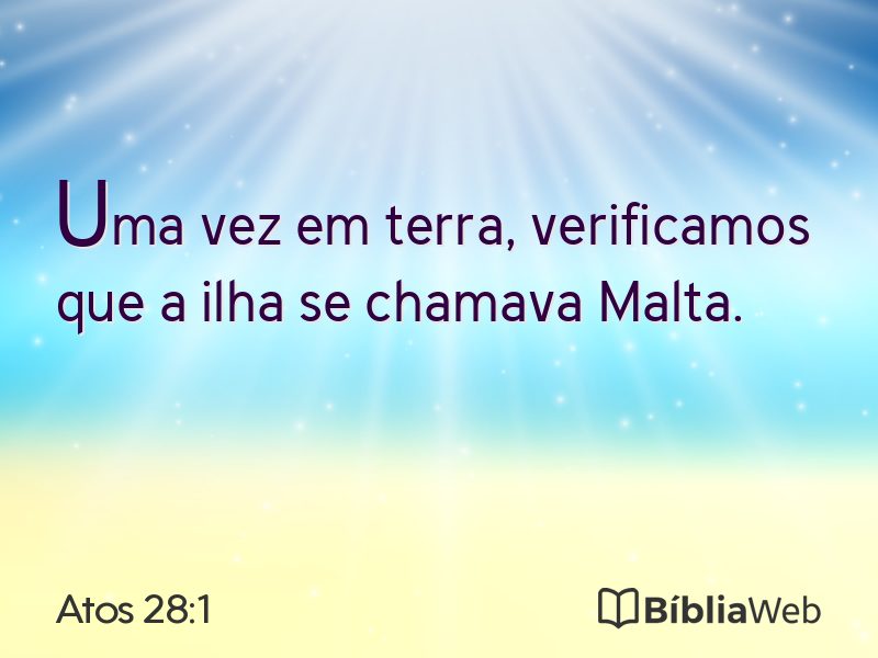 Atos 28:1 em imagem para compartilhar