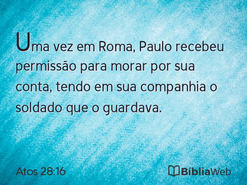 Atos 28:16 em imagem para compartilhar