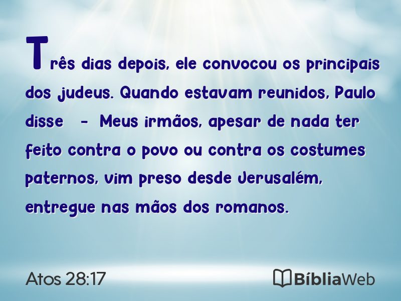 Atos 28:17 em imagem para compartilhar