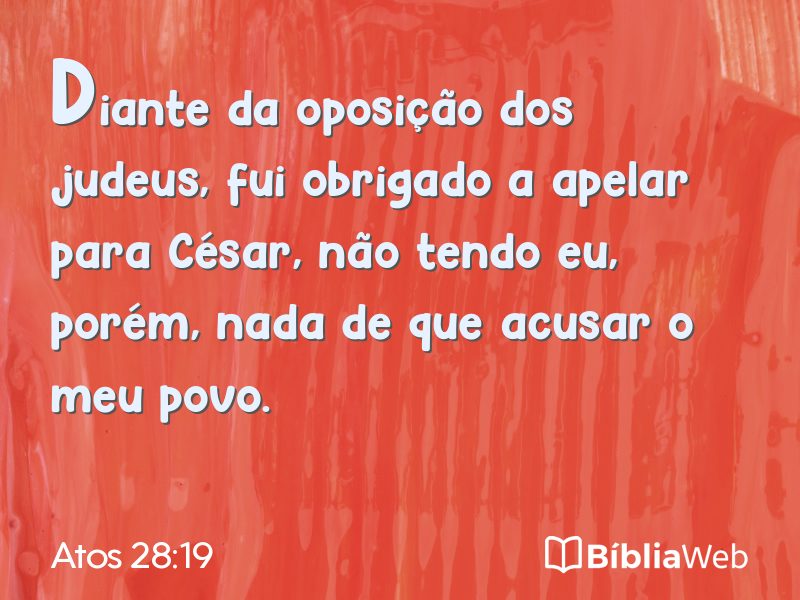 Atos 28:19 em imagem para compartilhar