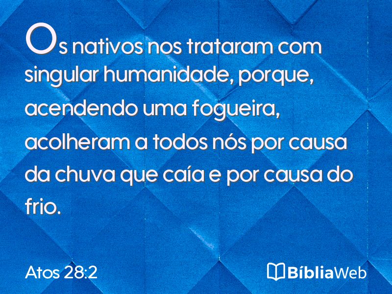 Atos 28:2 em imagem para compartilhar