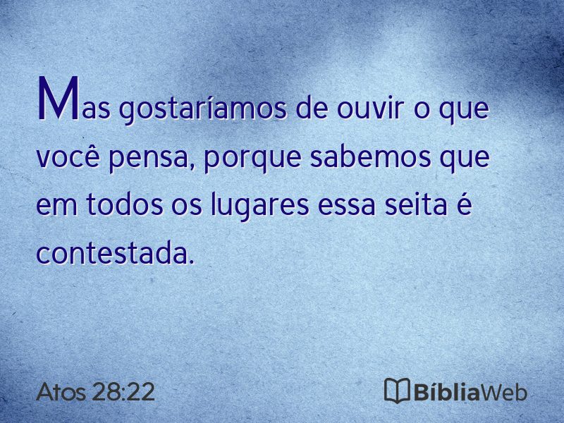 Atos 28:22 em imagem para compartilhar