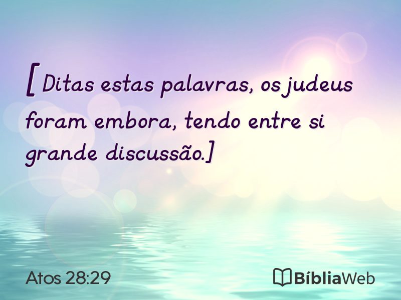Atos 28:29 em imagem para compartilhar