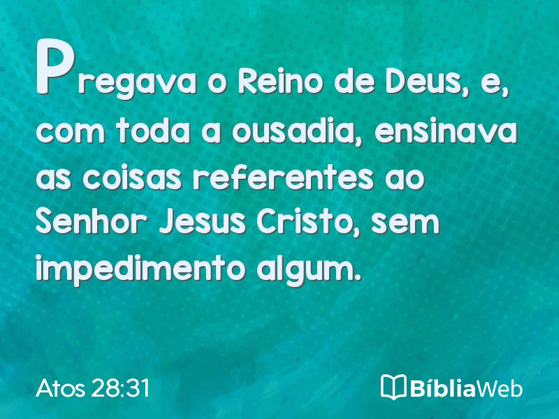 Atos 28:31 em imagem para compartilhar