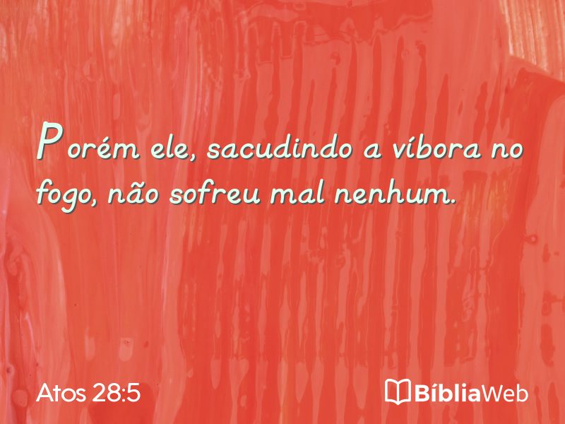 Atos 28:5 em imagem para compartilhar